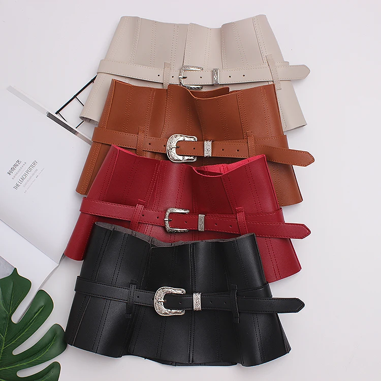 Женский дизайнерский пояс подиумный винтажный широкий в стиле панк сексуальный