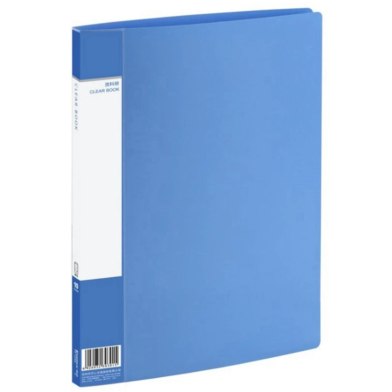

A4 Display Book 60 Pages Transparent Insert Folder Document Storage Bag for Bank Campus File Office Workplace Family