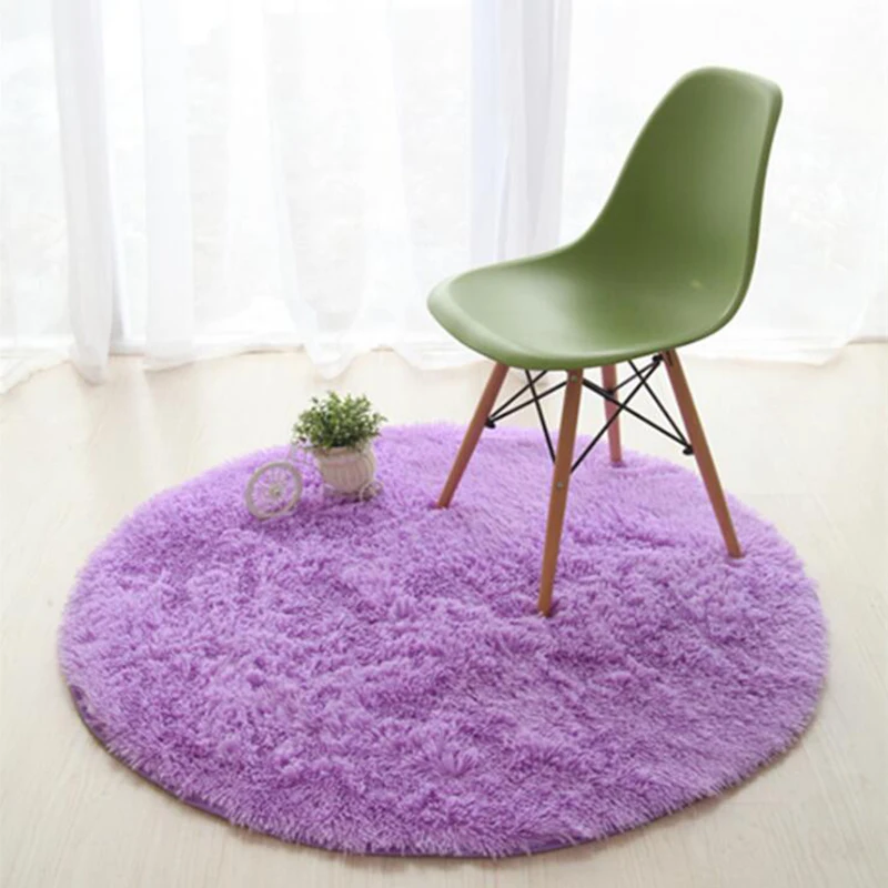 Плюшевый пол ковер стул Pat для гостиной коврик круглый ворсистый плюшевый