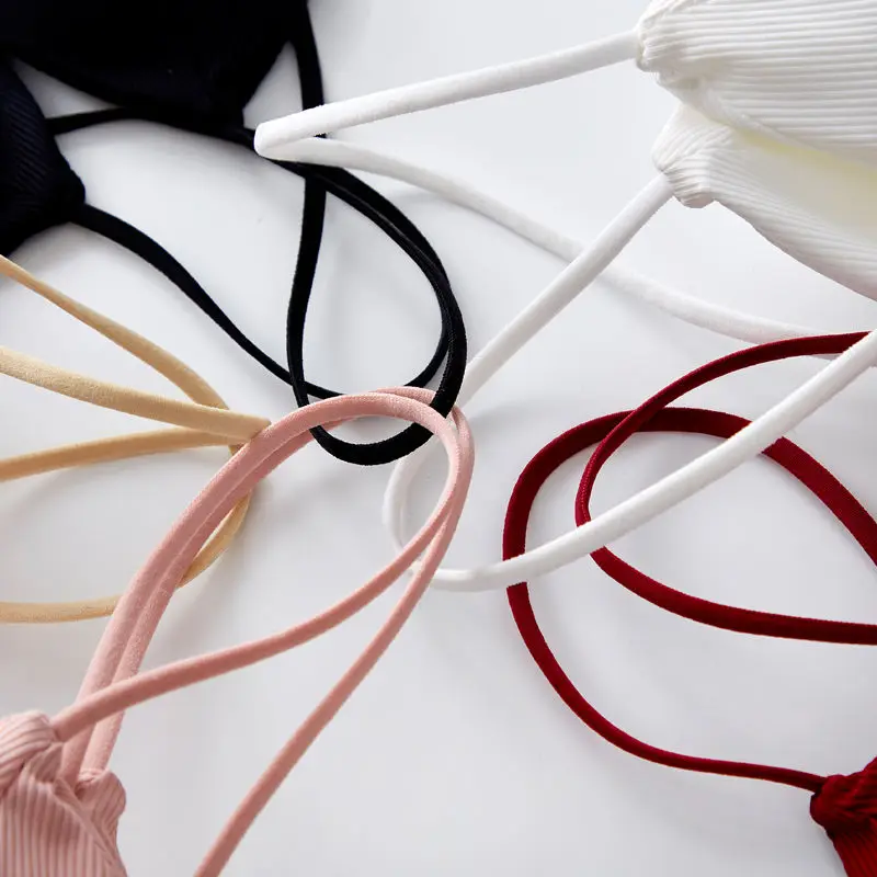 

Seamless Soft Sexy Bras for Women Thin Strap Wireless Push Up Bra Backless Comfort Underwear Bralette Lingerie