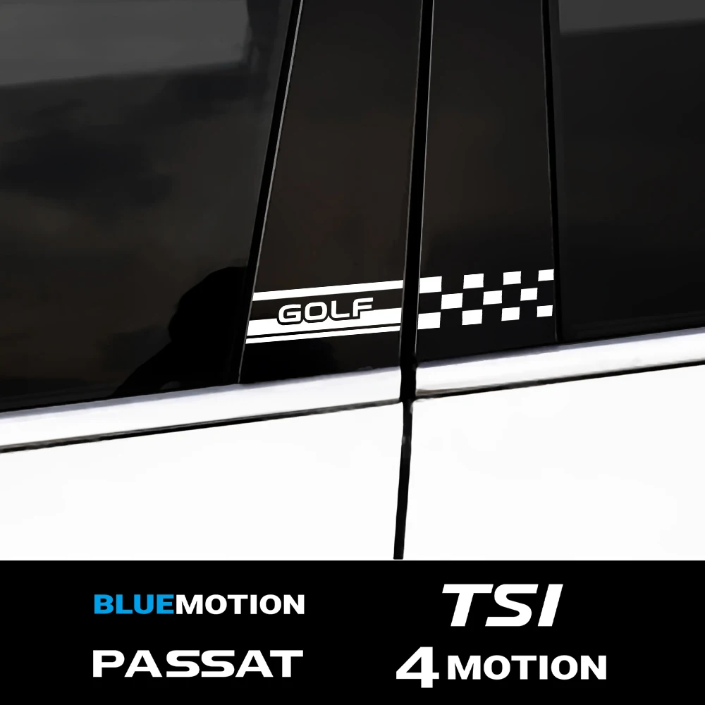 Автомобильное Окно B наклейки на стойки Стильные для Volkswagen VW Golf 4/Blue Motion MTM Polo TDI R32