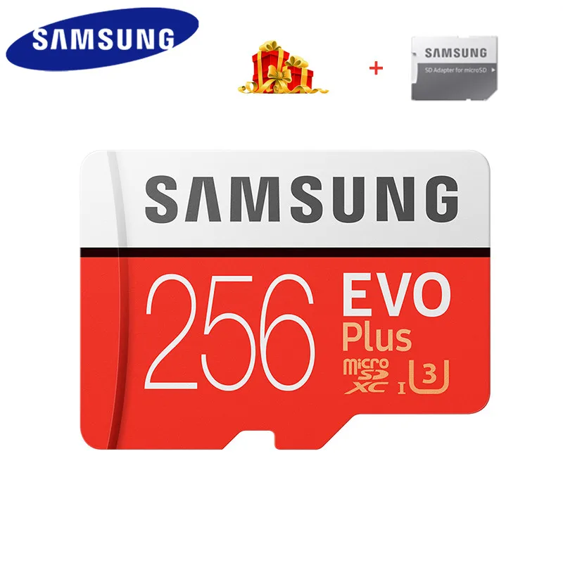 MB-MC256g Карта памяти SAMSUNG Micro SD 32 Гб 64 Гб 128 ГБ 256 ГБ U3 U1 4K SDHC SDXC класс EVO+ класс 10 C10 UHS TF карты транс флэш microsd - Емкость: MB-MC256g