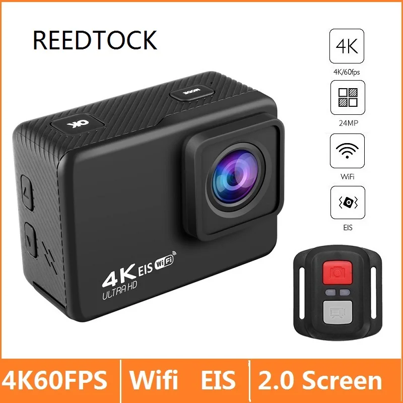 Action Camera EIS Anti-Shake Ultra HD 4K / 60fps WiFi 2.0