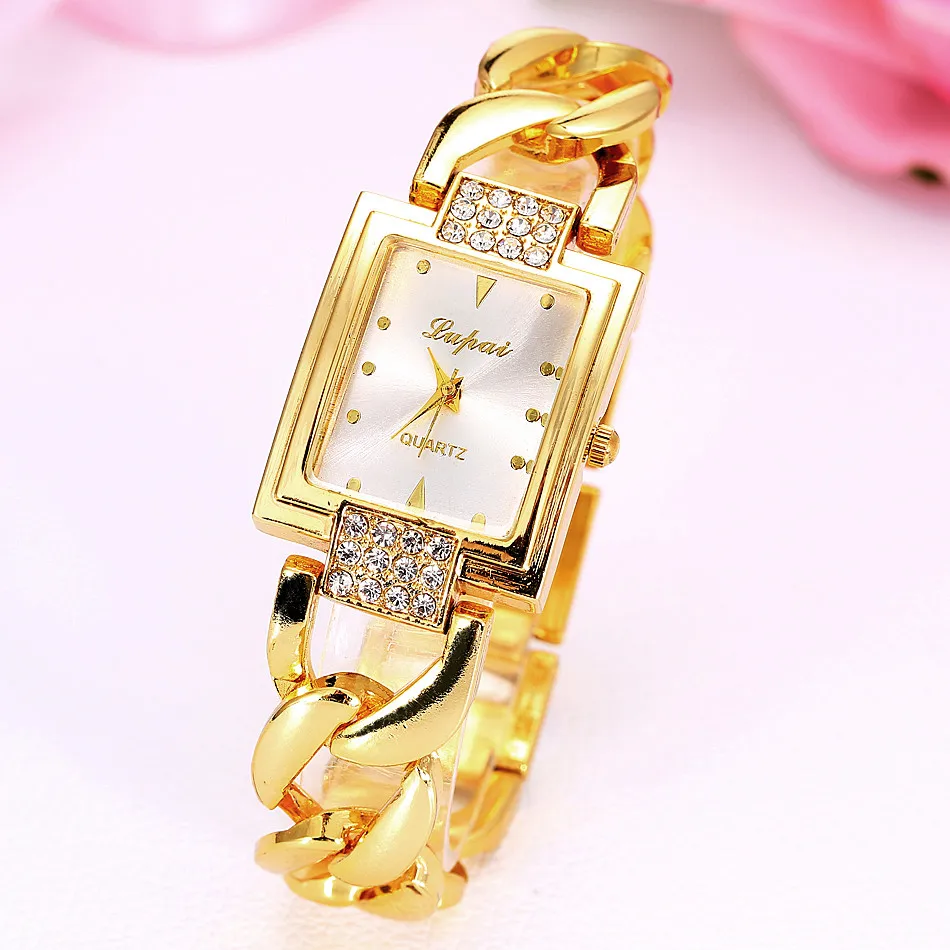 

LVPAI Business Women's Watches Clock Fashion Dress Watch Ladies Gifts Clock Gold Montres Femmes Bracelet Women Bracelet Clock E