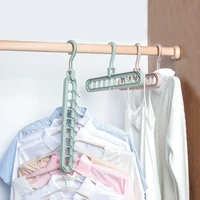 multi port support circle clothes hanger space saving magic skirt drying rack plastic scarf hook wardrobe closet organizer item