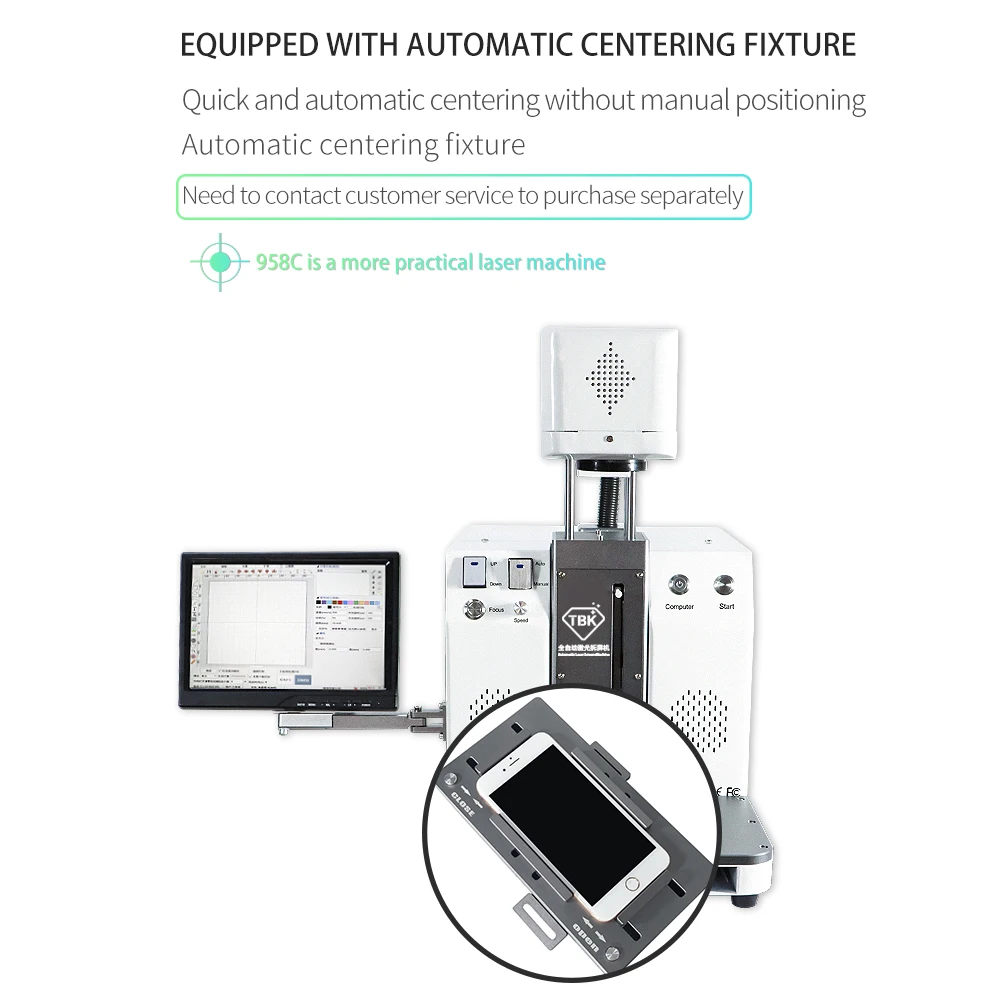 New Arrival TBK-958C Laser Engraving Marking Machine for Mobile Phone Back Glass Separating Frame Remover | Мобильные телефоны и
