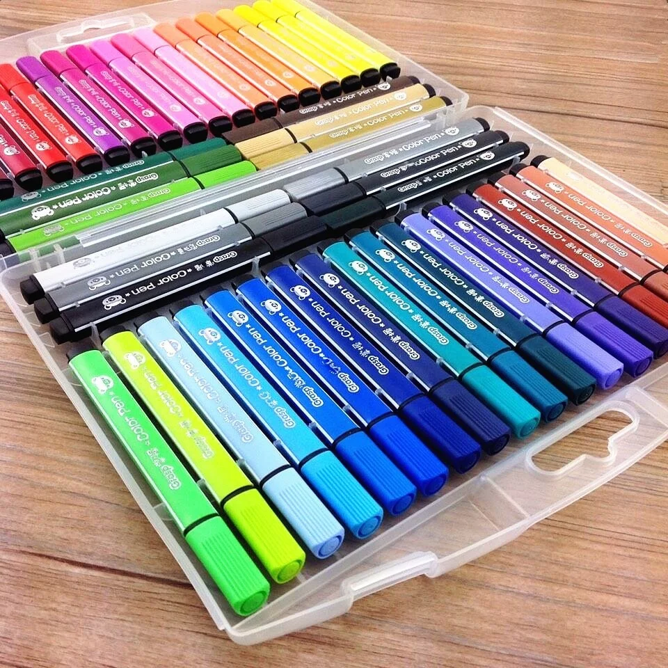 

12/18/24/36/ Colors Art Marker Pen Drawing Set Colored Children Painting Watercolor Pens Safe Non-toxic Water Washing Graffiti