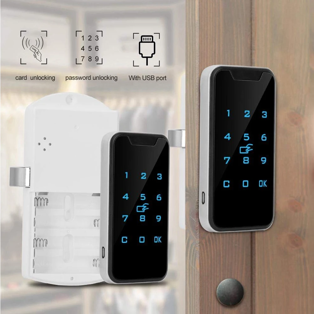 

953M1 Wardrobes Smart Battery Powered Durable Universal Password Lock Digital Electronic Anti Theft Drawers Cabinet Touch Keypad
