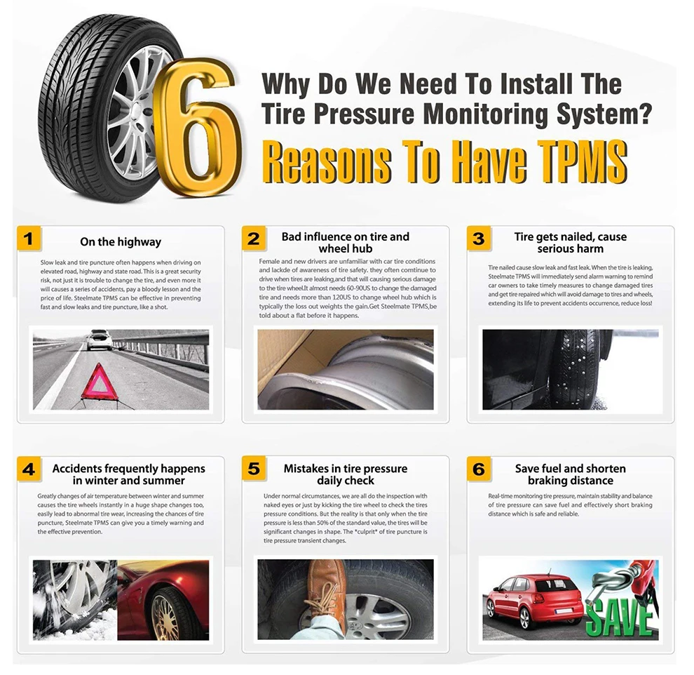 TPMS Мотоцикл Авто TPMS 2 Внешний датчик s для Android IOS tpms датчик давления в шинах Система мониторинга tmps давление в шинах