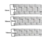 Ремешок для наручных часов 14*6 мм 16*8 мм 18*7,5 мм белый керамический Универсальный керамический браслет для мужских и женских часов с зубчатыми отверстиями