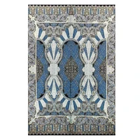 6 56x9 84 feet turkey design silk rugs for blue colour hand knotted silk carpet for living room