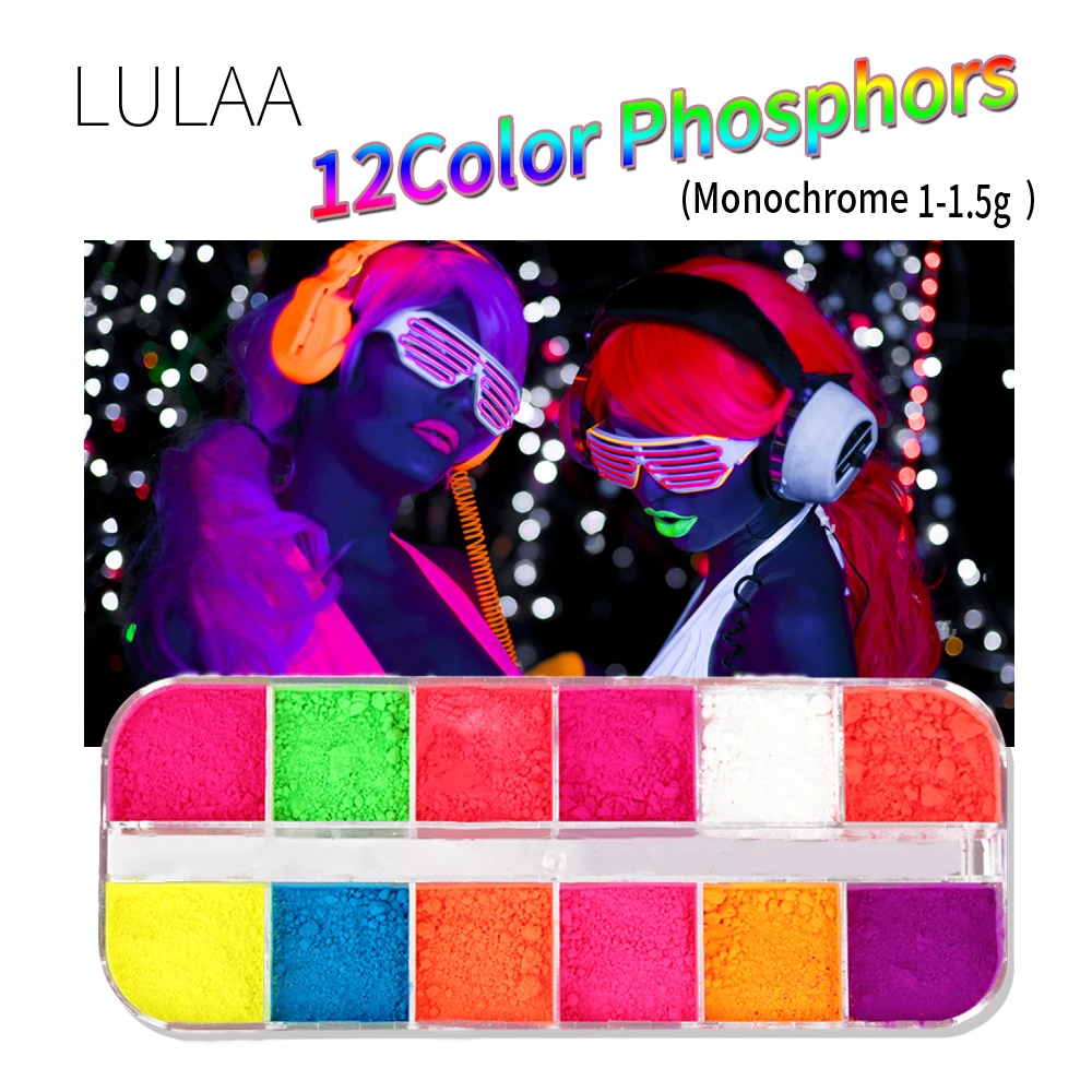 Ногти Блеск для ногтей фосфорный светящийся порошок пальто погружающийся Набор