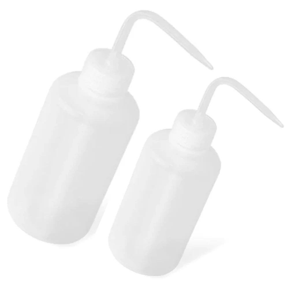 

250 / 500ml White Practical Curved Mouth Portable Eco-friendly Plastic Watering Tools Diffuser Dispenser Durable Squeeze Bottle