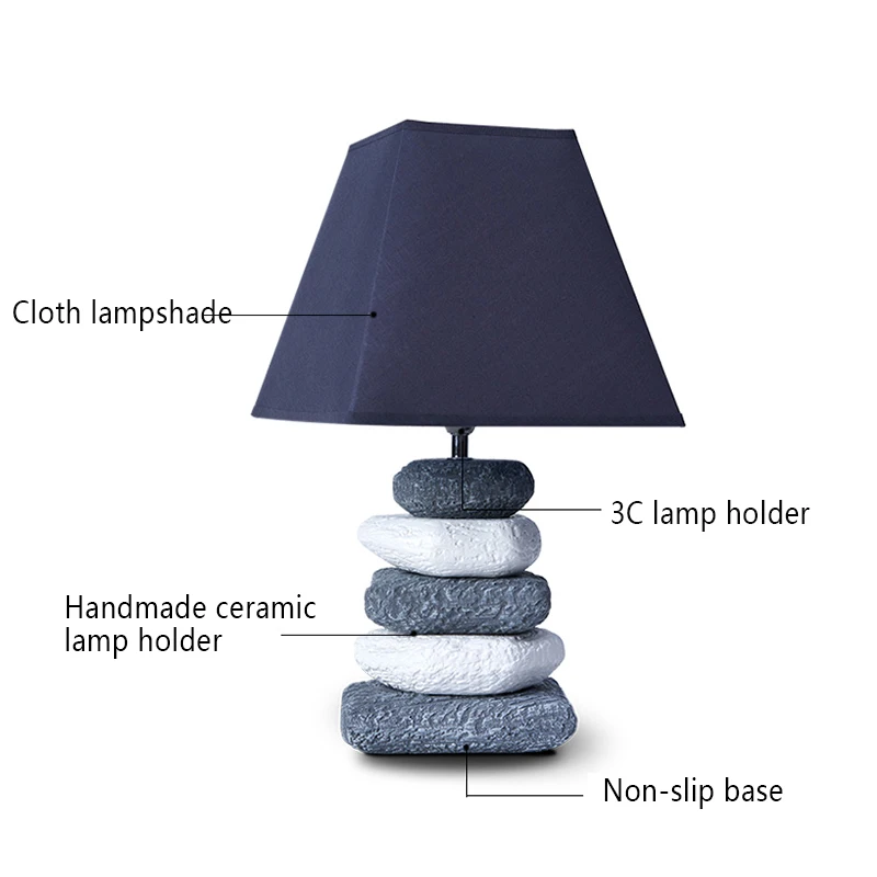 Керамика ткань светодиодный настольная лампа для Спальня дома деко современная