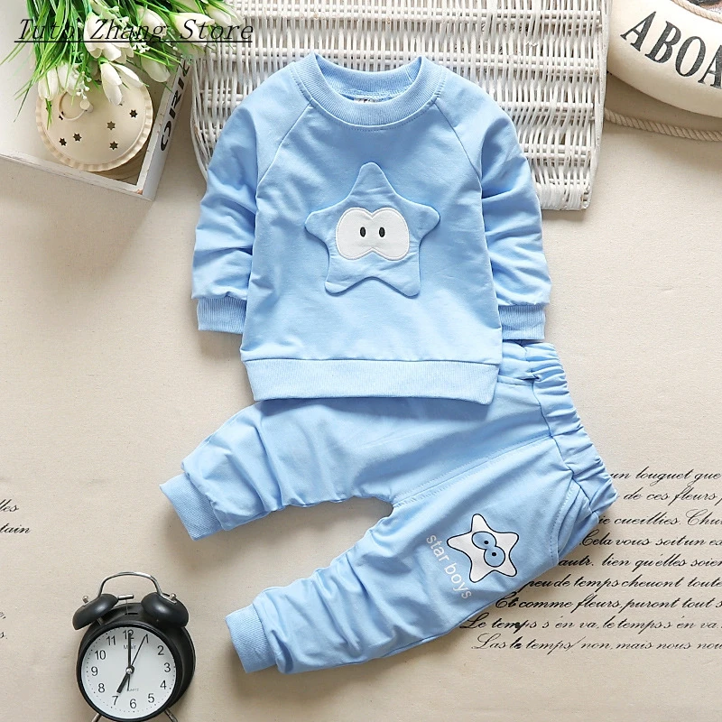 

Baby Boys Clothes Stars O-neck T-shirts Pants 2pcs Infant Clothing Toddler Tracksuit Outfits Kids Bebes Jogging Suits Foy Girls