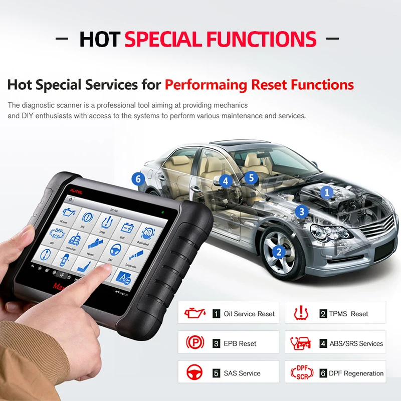 Автомобильный сканер Autel MaxiPRO MP808 OBD2 профессиональная система диагностические