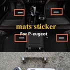 Автомобильные металлические наклейки-эмблемы для напольного коврика, сиденья для Peugeot 206 307 308 3008 207 208 407 508 2008 5008 107 106 205 4008 301