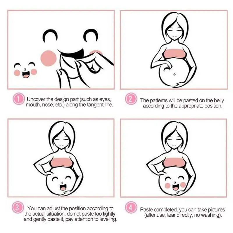 1 unidad para mujeres embarazadas, accesorios de fotograf&iacute;a de maternidad, fotos de embarazo, pintura, pegatinas de vientre N5J1-2