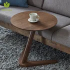 Круглый деревянный журнальный столик в скандинавском стиле, креативная тарелка-поднос для хранения чая, фруктов, прикроватный домашний столик для гостиной, маленький столик, Диванный столик