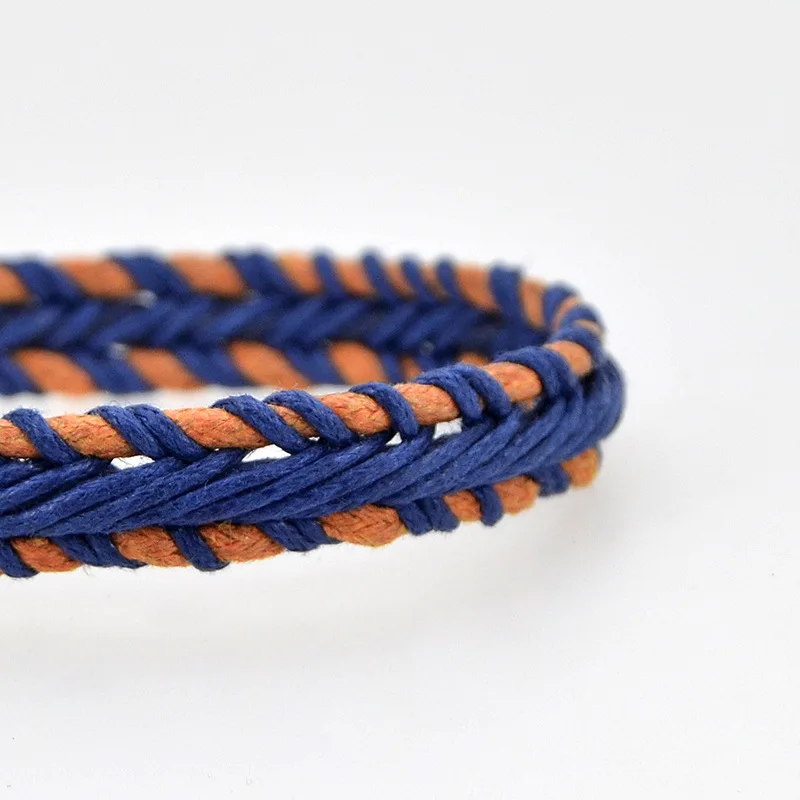 Многослойный веревочный браслет ручной работы для женщин летний Этнический с