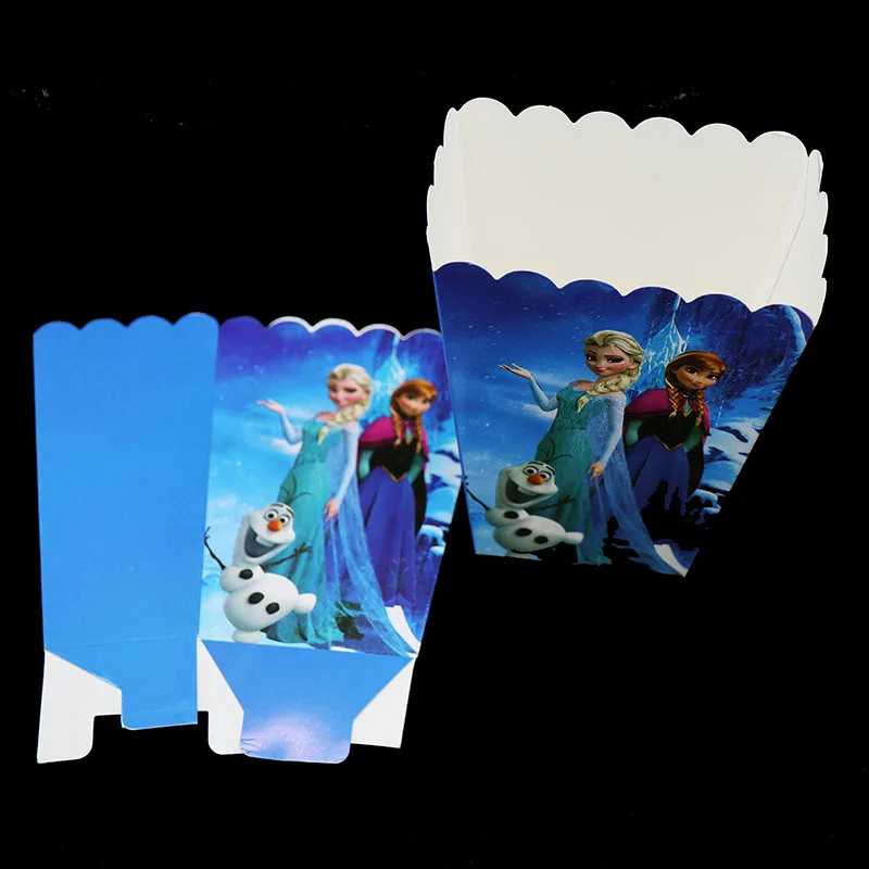 6 шт./лот замороженная тема попкорн коробки День Рождения украшения детский душ