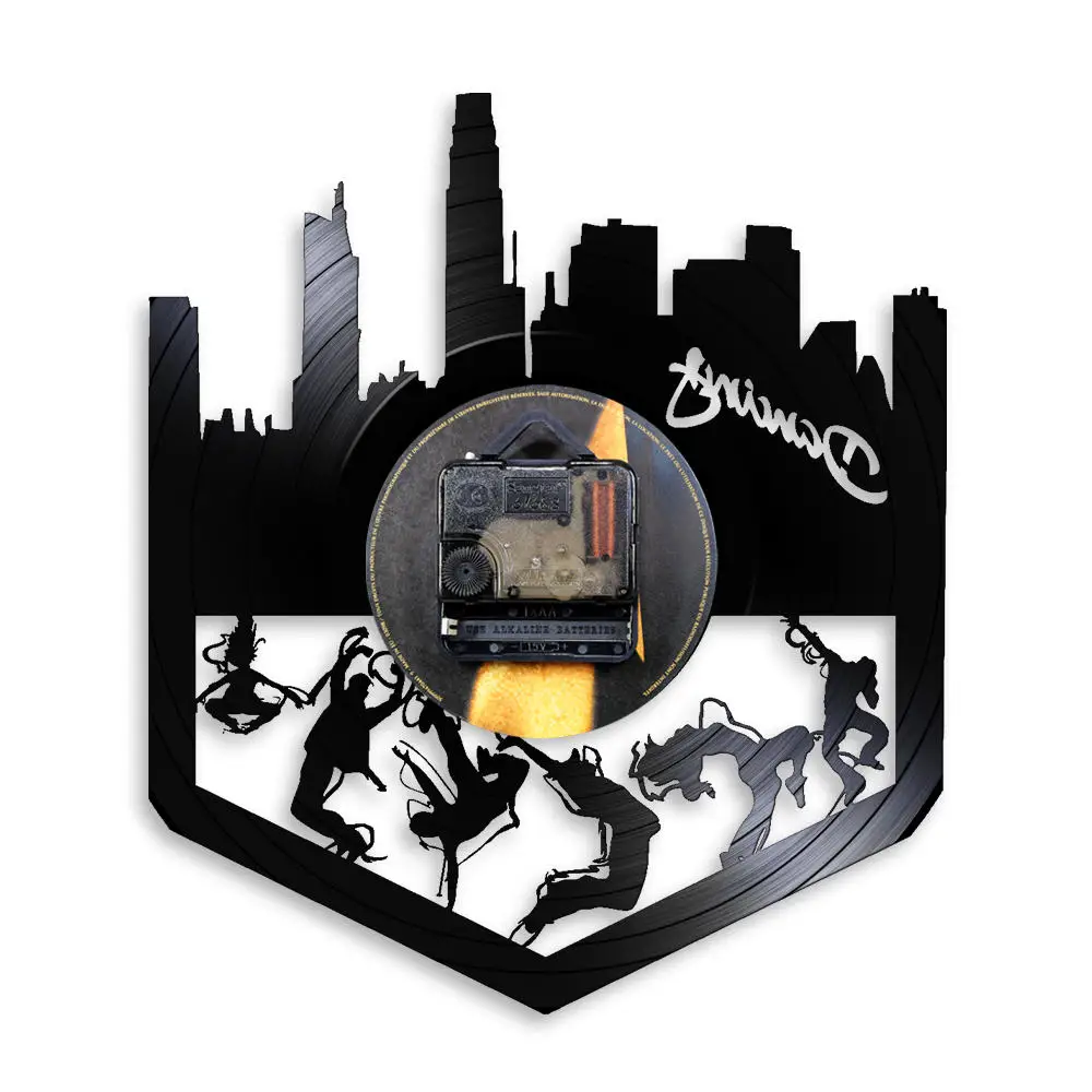 Винтажные виниловые часы для танго и танцев настенные силуэт декор стен диско