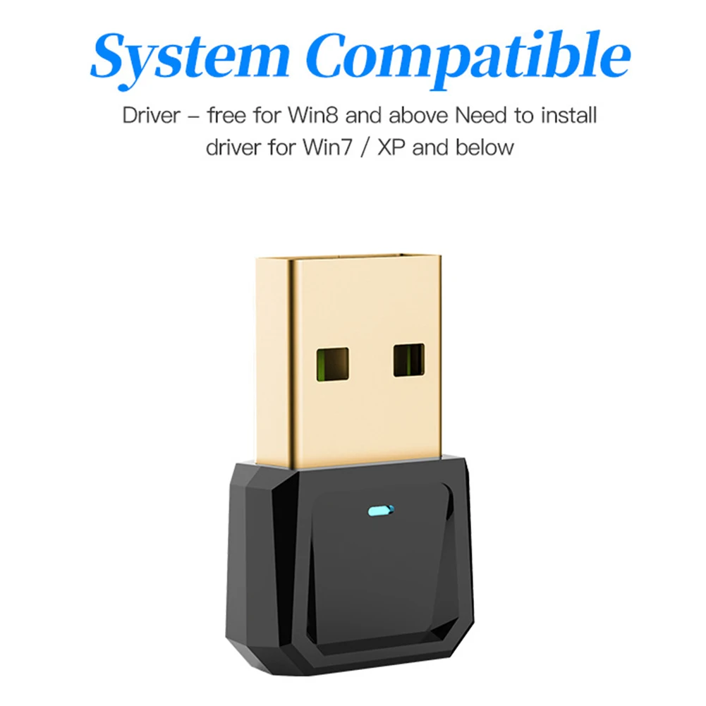 

5.0 3Mbps Tablet Bluetooth USB Adapter Printer Mouse Headsets Home For Desktop Keyboard Speaker Computer Transmitter Laptops PC