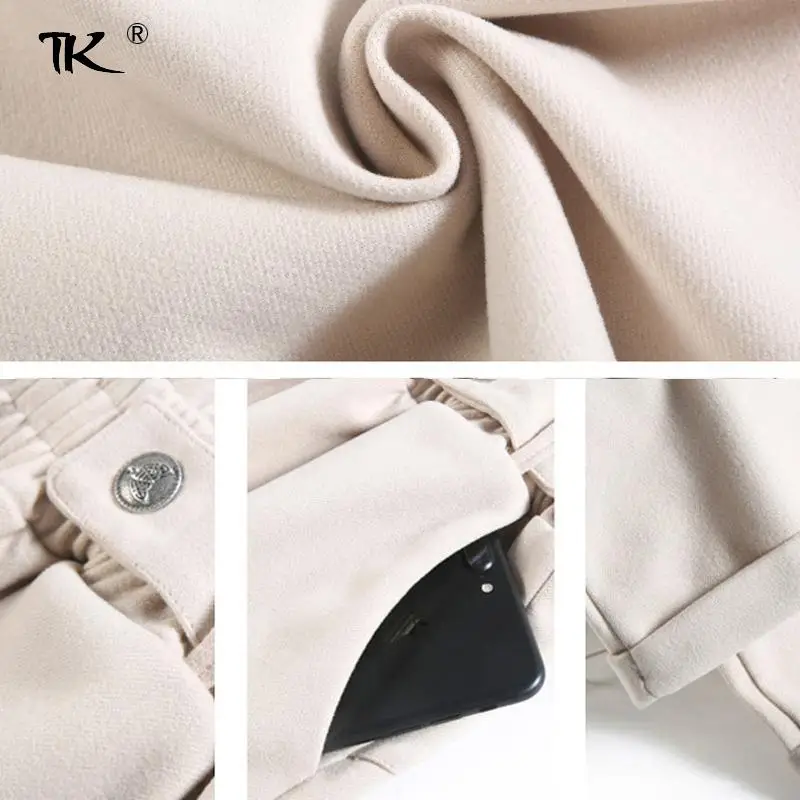 Брюки-султанки женские с широкими штанинами шерстяные брюки эластичным