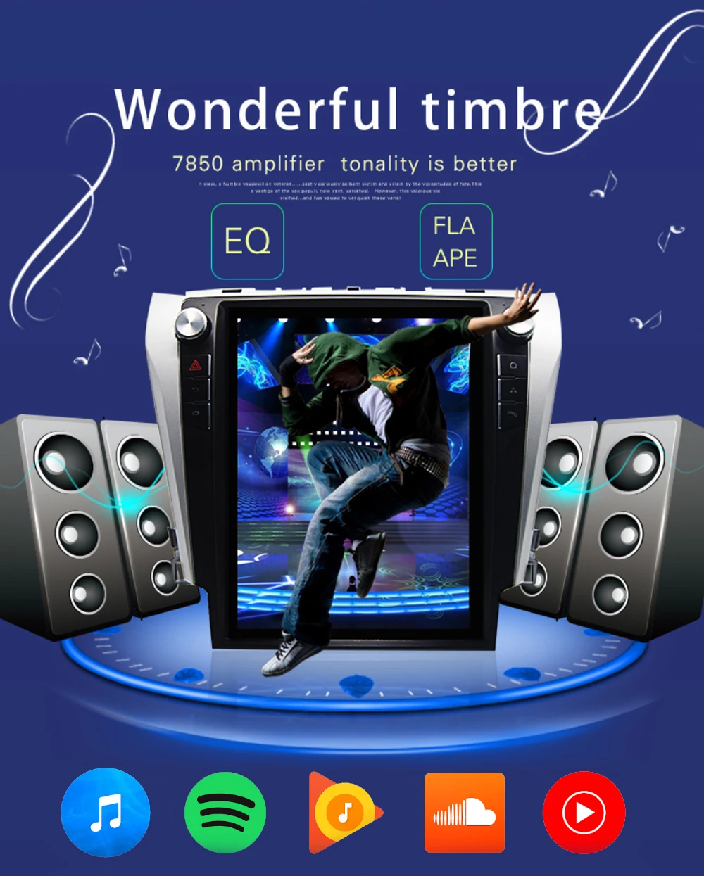 Для FORD EcoSport Android вертикальный Тесла автомобильный мультимидийный Навигатор Радио стерео аудио