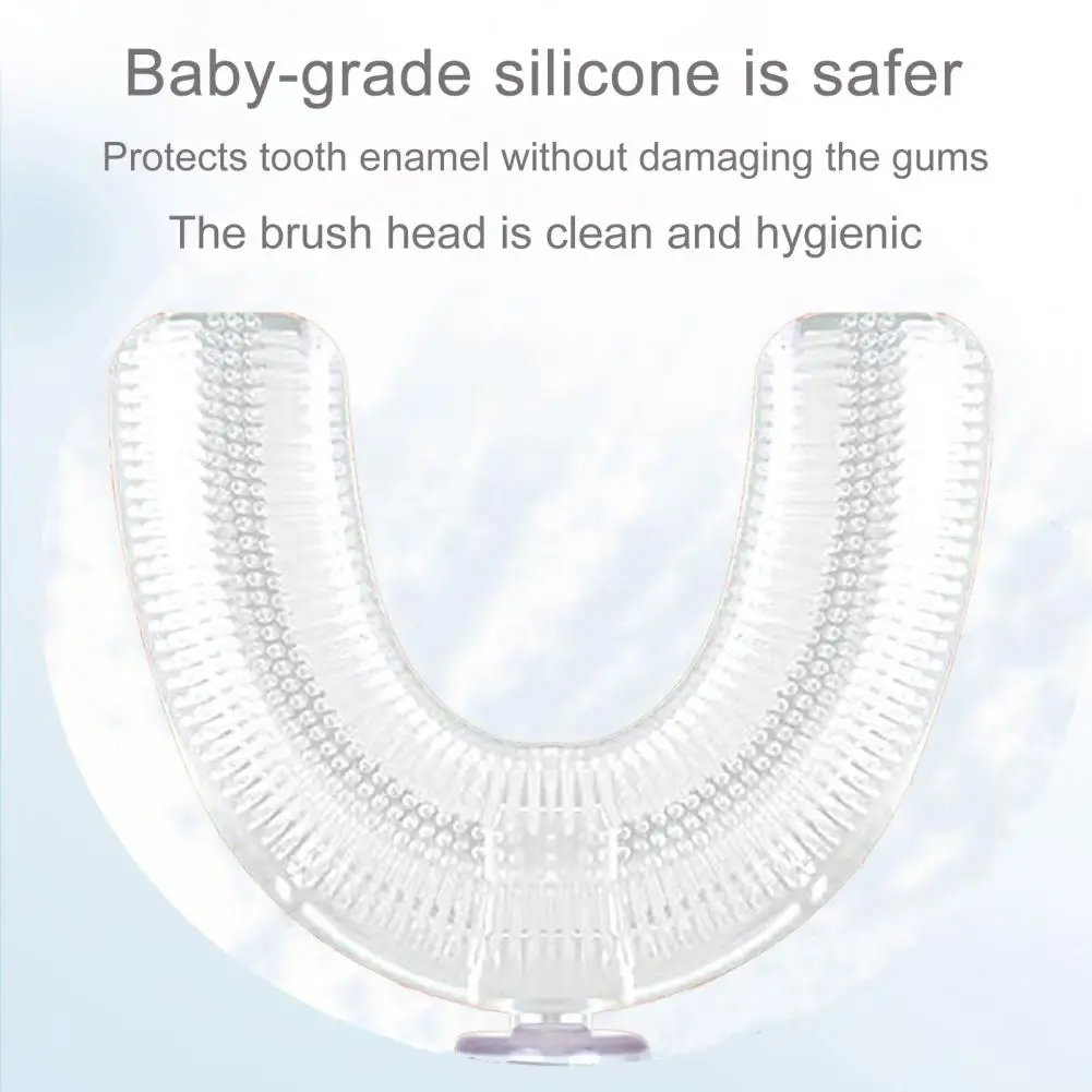 

Creative Lovely Baby Toothbrush Multi-mode Waterproof U Shape Kids Automatic Ultrasonic Toothbrush for Teeth Cleaning