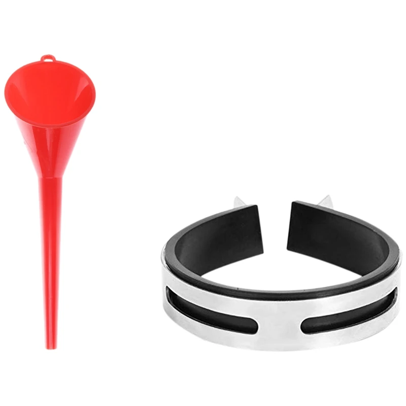 

Car Fueling Funnel Gasoline Engine Oil Additive Motorcycle Agricultural Red & Motorcycle Exhaust Pipe Muffler Clamp