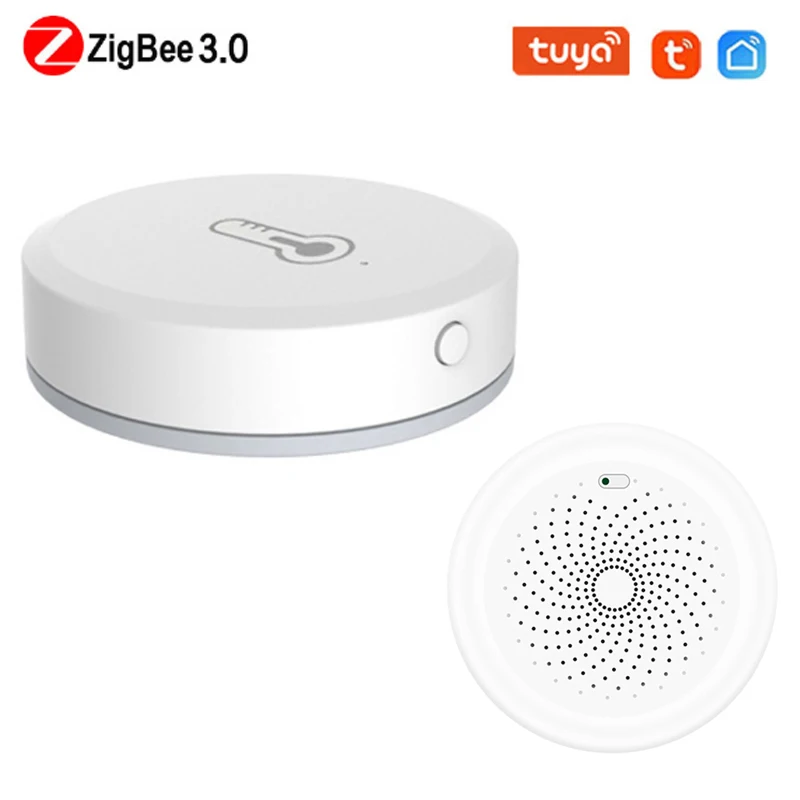Смарт-датчик температуры и влажности Tuya/SmartLife App ZigBee работает с Zigbee Hub через Alexa Google