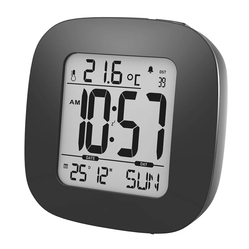 Baldr Мини ЖК цифровой будильник с термометром Настольный Повтор Календарь Таймер