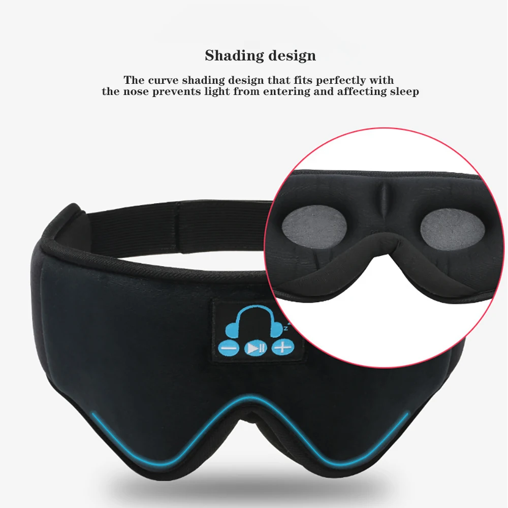 

Soft Eyes Mask Travel Rest Aid Eye Mask Sleeping Eye Cover Padded Blindfold Eyepatch Bluetooth Music Eyepatch Relax Beauty Tools