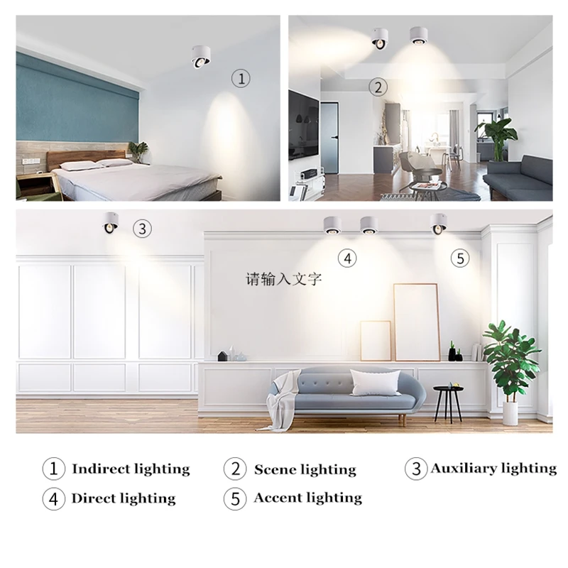 С регулируемой яркостью с поверхностным монтажом светодиодный потолочный COB