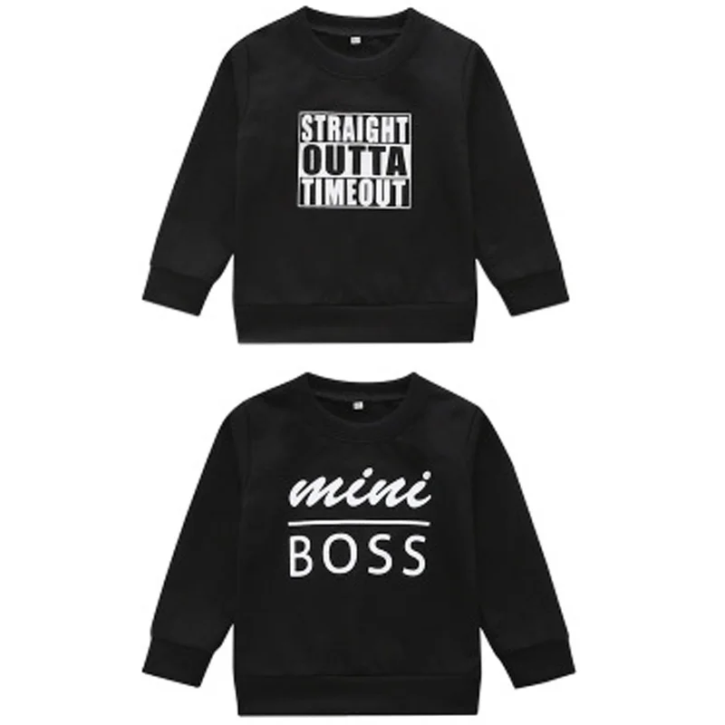 Новинка Свитер для маленьких мальчиков Топы Сезон осень-весна Черный хлопковый