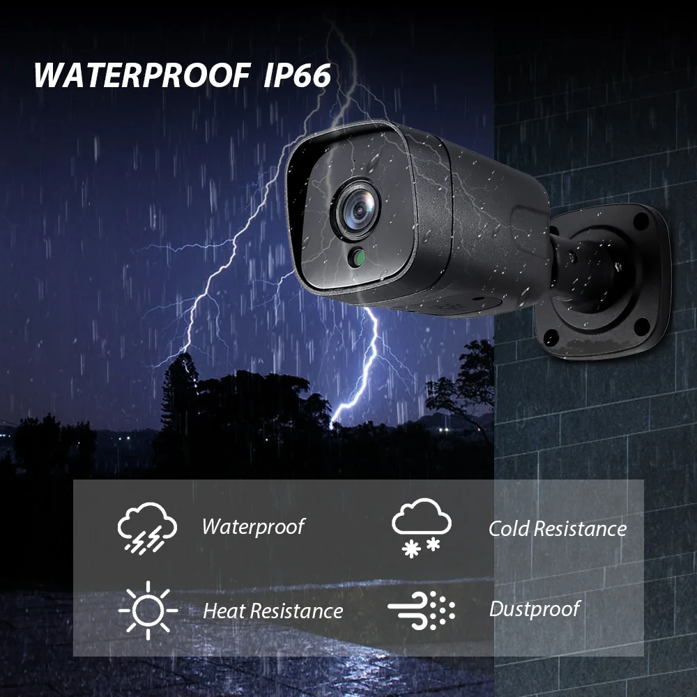 Скидка 8MP 4K IP камера наружная Водонепроницаемая H.265 Пуля CCTV двухсторонняя аудио TF слот для карты 4MP POE камера видеонаблюдения