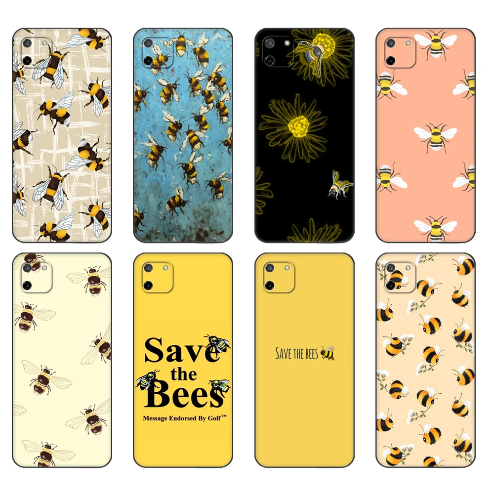 Флейта для OPPO Realme C11 чехол C 11 RealmeC11 задняя крышка RMX2185 с Пчелой милый мультяшный