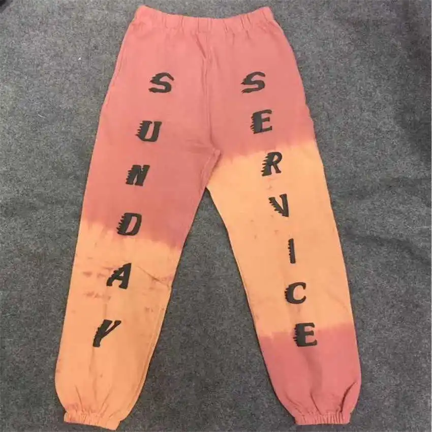 

Tie dye Sunday Service Sweatpants Men Women CPFM Pants Thick material Terry cotton Cactus Plant Flea Market Pants Kanye West