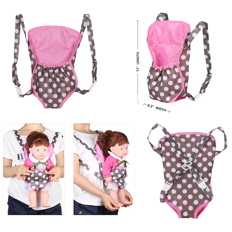 

Out Going Carry Bag Outdoors Strap Backpack Fit Carrying Baby 30cm Doll 12 Inch Dolls Accessories Toys Carrier Bag Gift HC0054