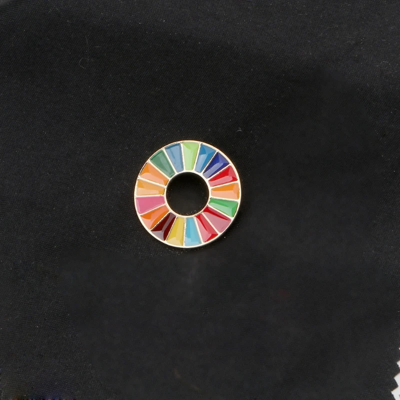 

Round Magnet Sdg - Sustainable Goals United Nations Representative Brooch Fashion Rainbow Pins