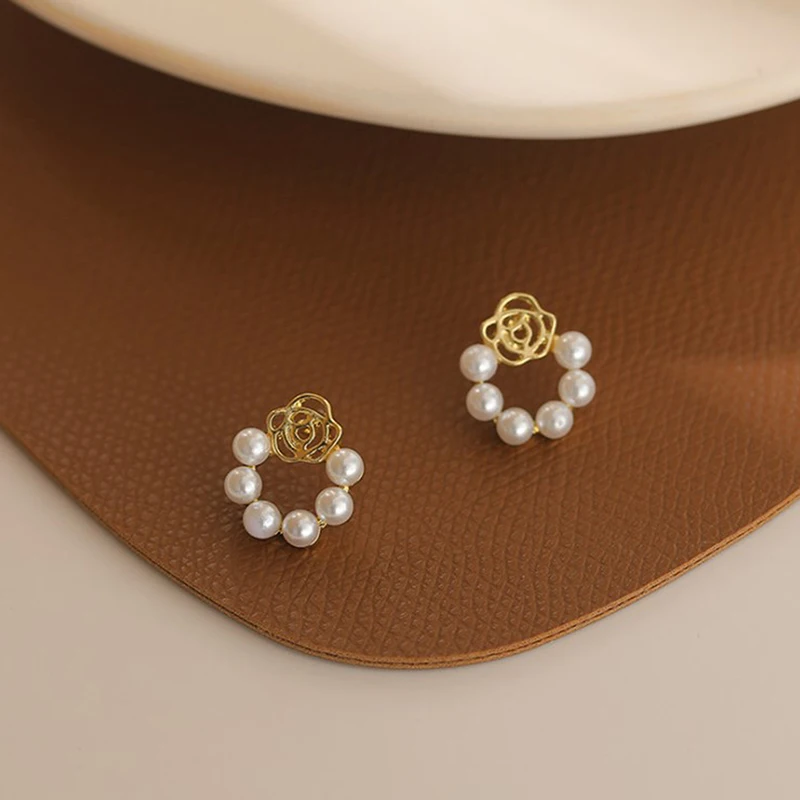 

Женские серьги-гвоздики с искусственным жемчугом, 1 пара