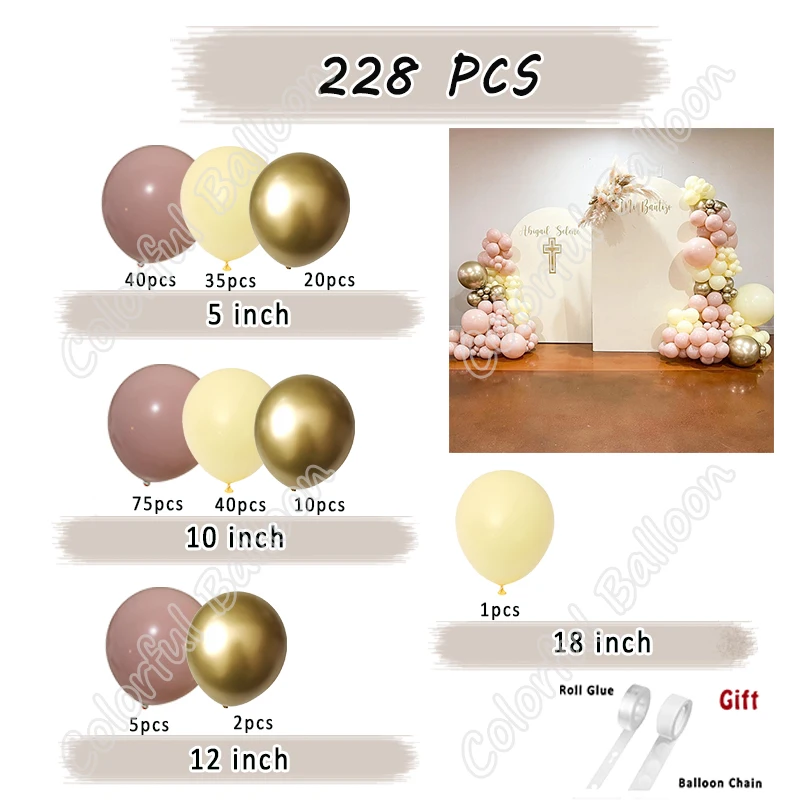 Fondo para fiesta de cumplea&ntilde;os o boda, tel&oacute;n de fondo doble naranja, 228 piezas, l&aacute;tex, Macaron, amarillo, arco, decoraci&oacute;n para Baby Shower-2