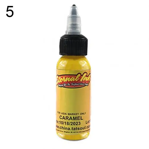 Цвет: желтый New 30ml Tattoo Pigment Ink for Semi-permanent Eyebrow Eyeliner Lip Body Art Paint - Цвет: Цвет: желтый