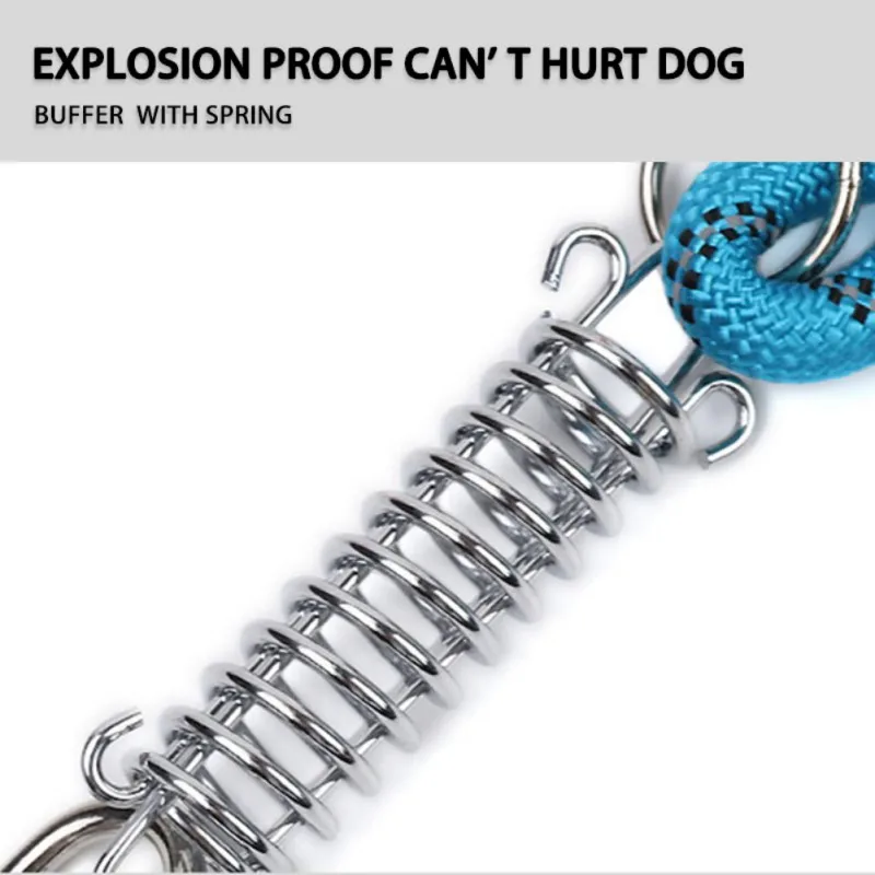 

New Spring Shockproof And Explosion-proof Pet Traction Rope Dog Leash For Large Dog For Running Training Daily Walking Pet Leads