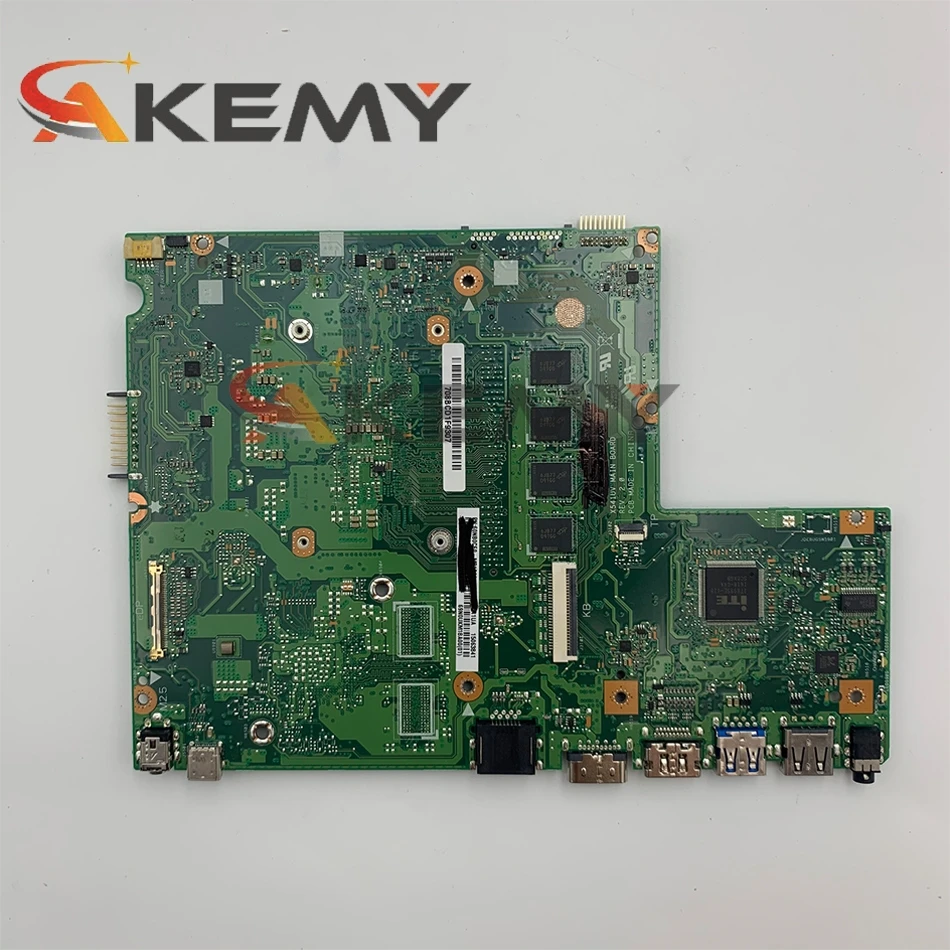 akemy new for asus x541ua x541uak x541uvk x541uj x541uv f541u r541u motherboard laptop motherboard 8gb ram i5 6200ui5 6198u free global shippin