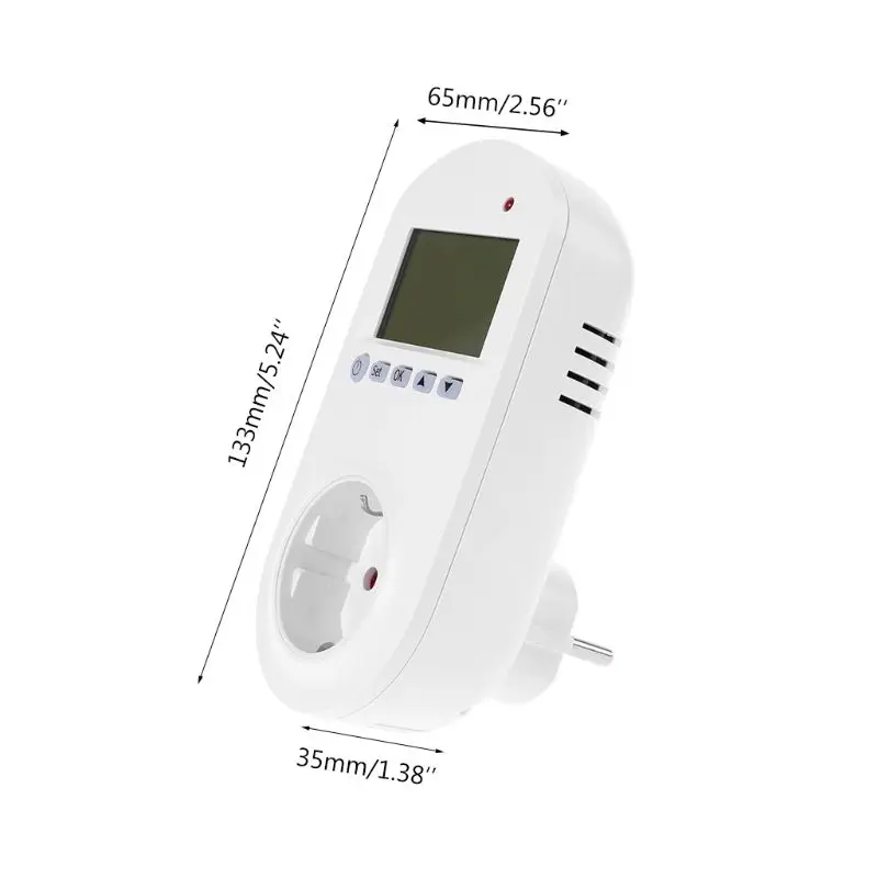 

WiFi Plug-in Thermostat Socket Remote Voice Control Floor Heating Temperature Controller 16A 230V EU Plug