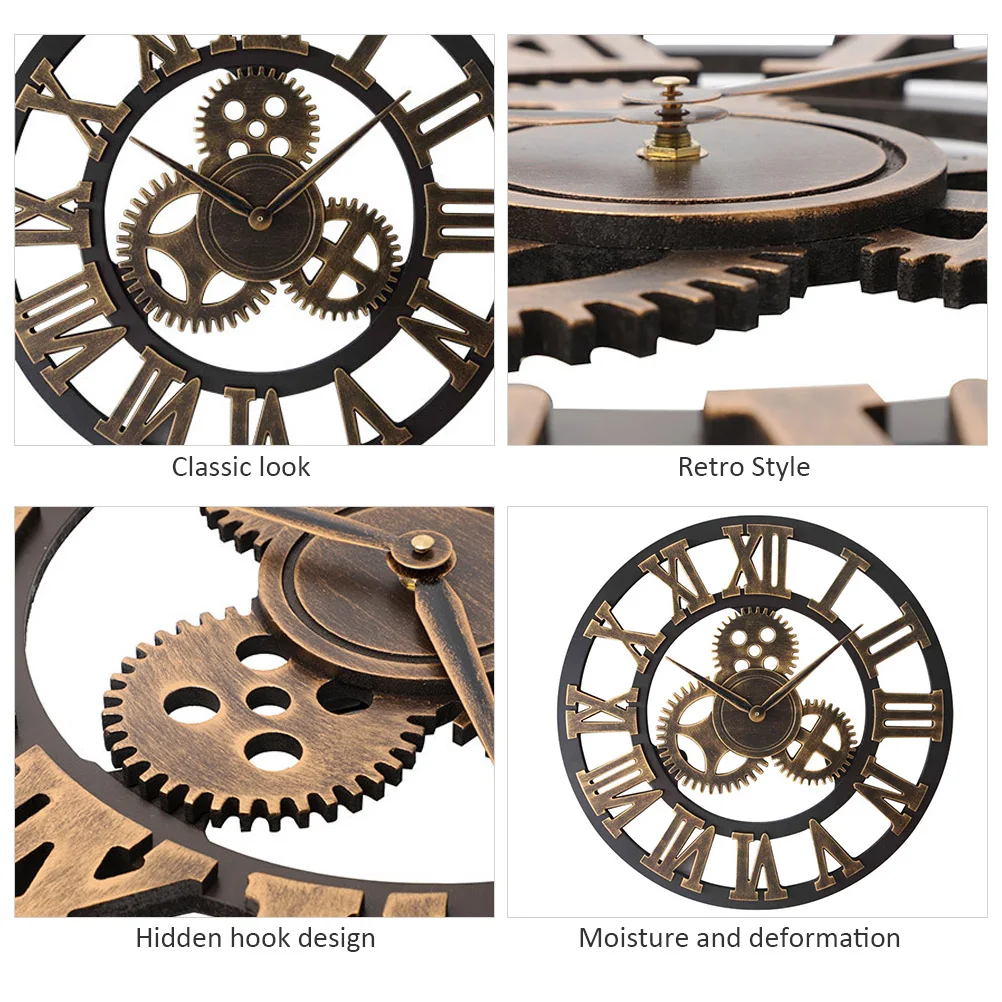 Ретро Настенные часы с имитацией железа Креативные Круглые Часы|Настенные часы| |