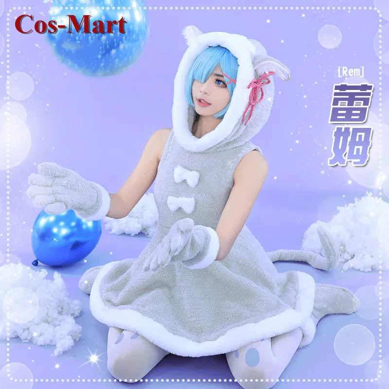 

Cos-Mart Anime Re:Life In A Different World From Zero Rem Cosplay Cute Uniform Dress Female Activity Party Role Play Clothing