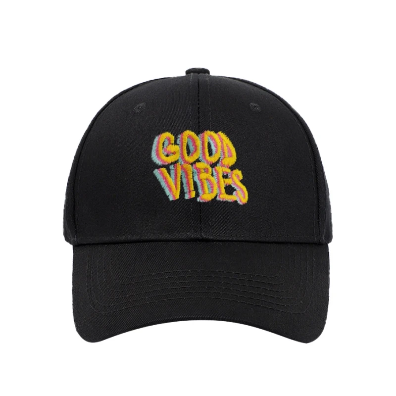 

Новая мужская и женская шапка Good Vibes Dad, бейсболка с вышивкой, изогнутая бейсболка из 100% хлопка, брендовые модные шапки, 2020